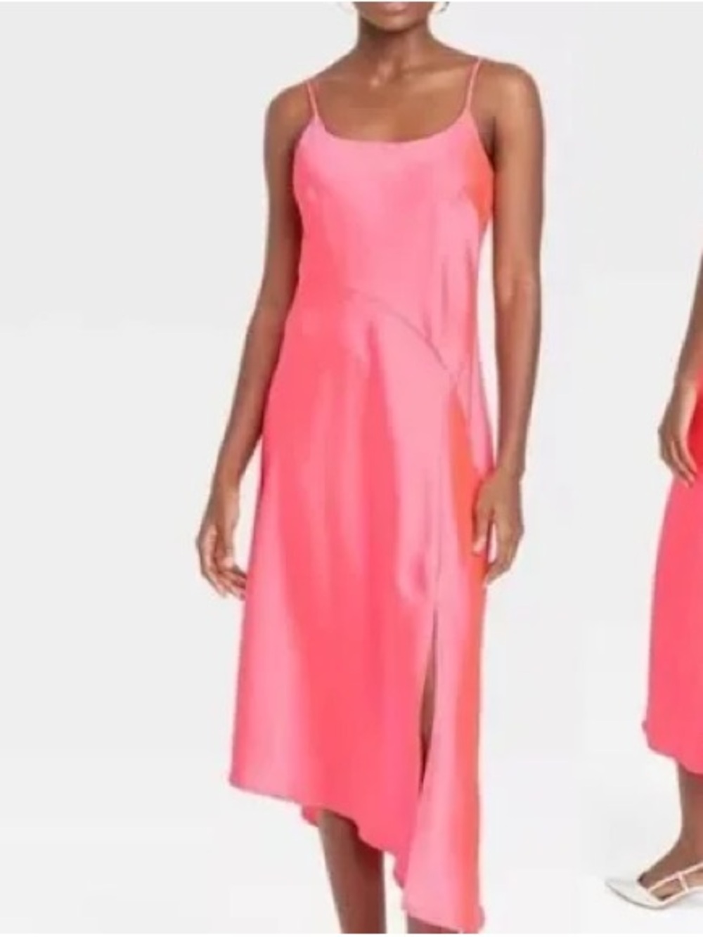 L - new day Vibrant Pink Slip Dress